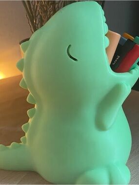 Source Unknown Mint Green Dinosaur Desk Pen Holder